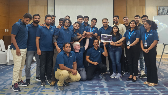 The avancerPI team holding the Best Nutanix Services Partner APAC award